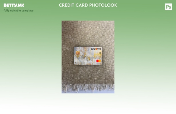 модерен стил USA Откријте го предниот шаблон за фото изглед на банкарска мастерк